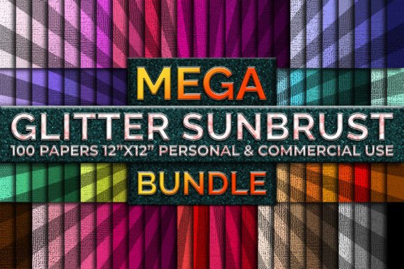 100 Glitter Sunburst Digital Papers: A Versatile Asset for Modern Creatives and Entrepreneurs