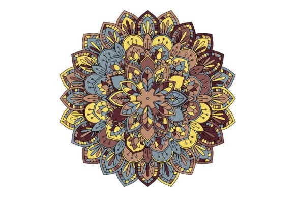 Colorful Mandala: A Versatile Decorative Illustration for Design Projects