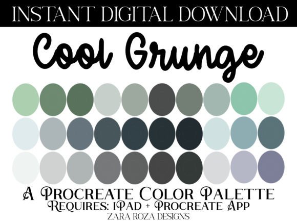 Cool Grunge Procreate Color Palette: A Versatile Tool for Digital Artists