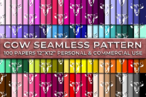 Cow Pattern Seamless Digital Paper: A Versatile Design Resource for Creative Projects