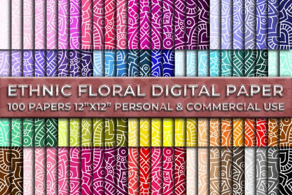 Ethnic Floral Pattern Digital Paper: A Strategic Asset for Creative and Professional Projects