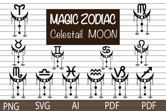 Magic Zodiac SVG Clipart Celestail