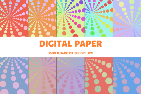 Retro Rainbow Digital Paper: A Versatile Design Asset for Creative Projects
