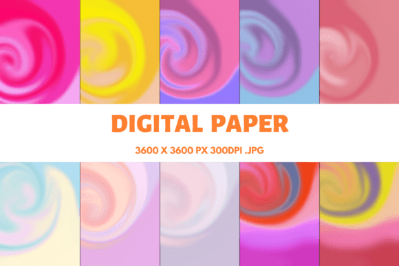 Sweet Liquid Abstract Digital Papers