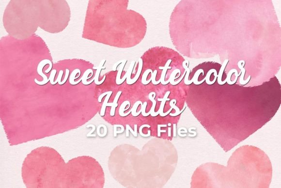 Sweet Watercolor Hearts: A Versatile Design Asset for Creative Projects
