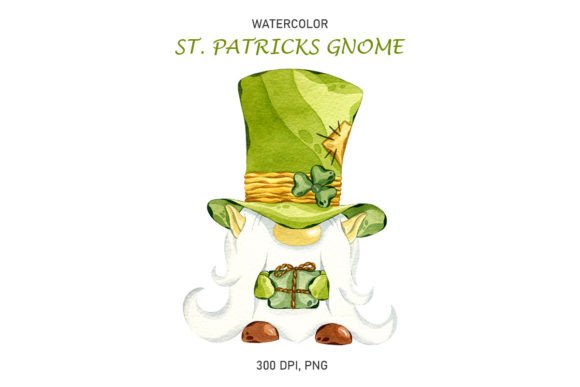 Watercolor St. Patrick Gnome Clipart PNG: A Versatile Digital Asset for Creative Projects